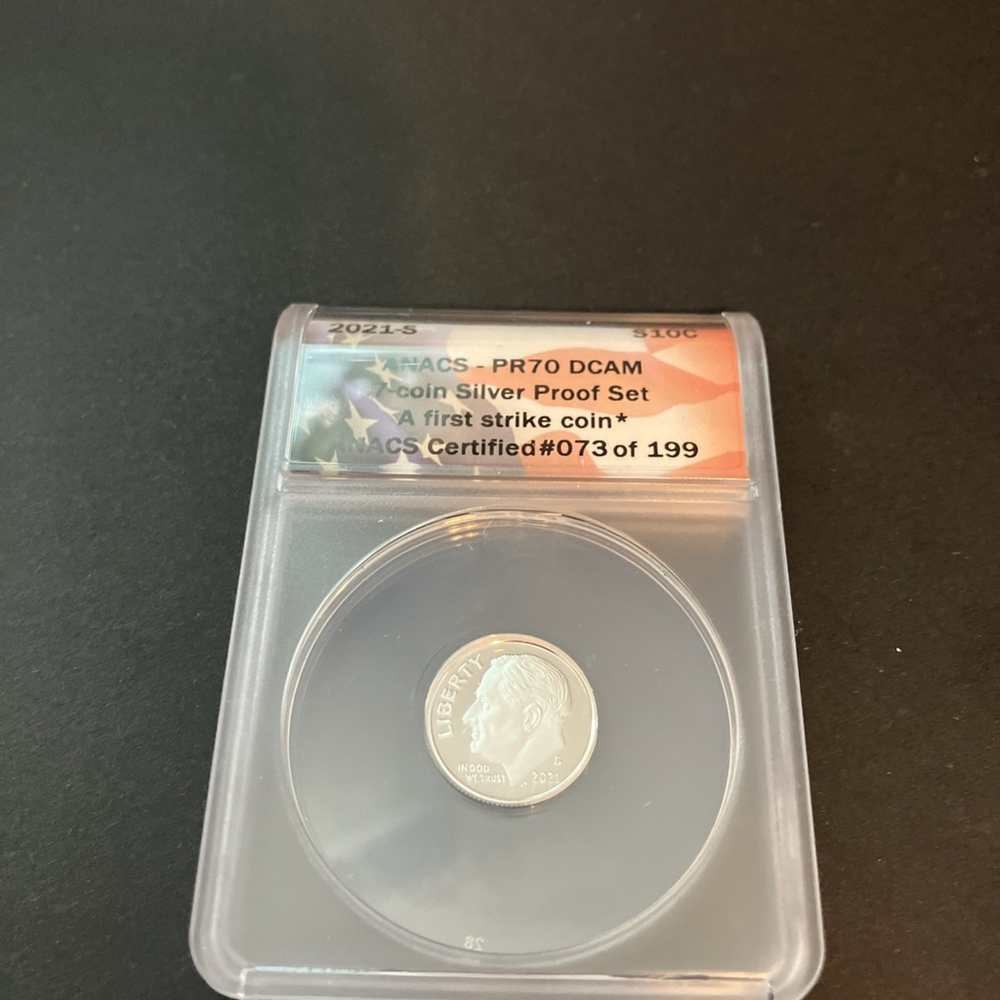 2021-S 10c SILVER NGC PF 70 Ultra PROOF ROOSEVELT DIME ULTRA CAMEO